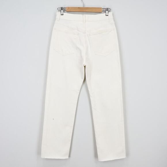 Madewell The '90s Straight Crop Jean Tile White Size 26 - Picture 9 of 11